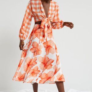 NEW Farm Rio Gingham Contrast Skirt Set